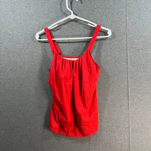 zuda Tankini Top True Red Size Res 2 - Picture 2 of 9